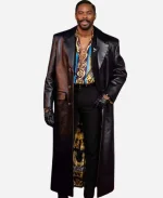 Colman Domingo BAFTA 2025 Black Leather Coat