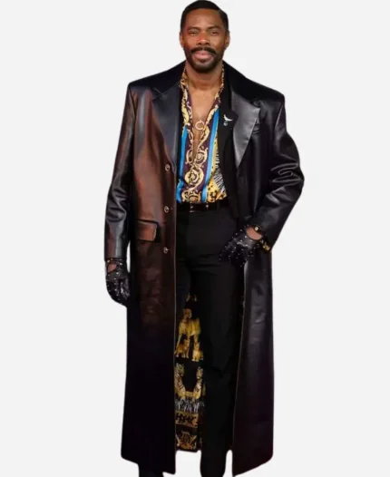 Colman Domingo BAFTA 2025 Black Leather Coat