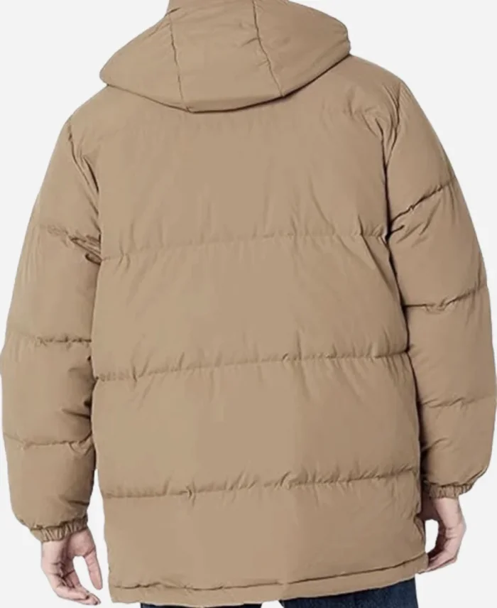 Craig Movie Friendship 2025 Tim Robinson Beige Puffer Hooded Jacket
