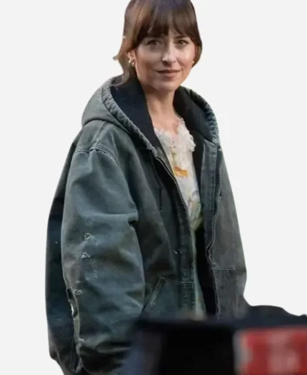 Dakota Johnson Materialists 2025 Movie Lucy Grey Cotton Hooded Jacket