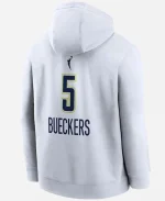 Dallas Wings Paige Bueckers Nike White 2025 WNBA Draft Heroine Edition Name Number White Pullover Hoodie
