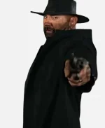 Dave Bautista Movie In the Lost Lands 2025 Boyce Black Trench Coat