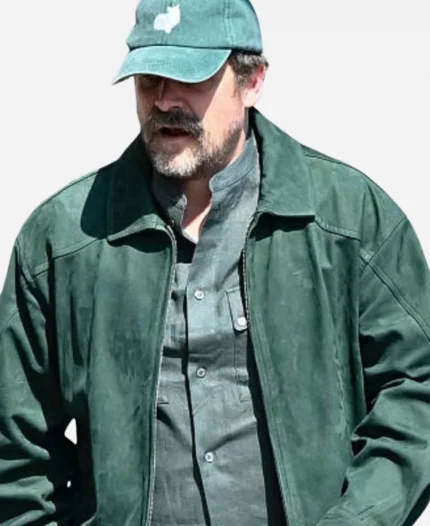 David Harbour LA 2025 Green Jacket