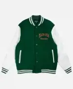 Death Row Green Paisley Varsity Jacket