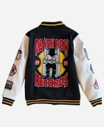 Death Row Records Patched Black And White Varsity Jacket