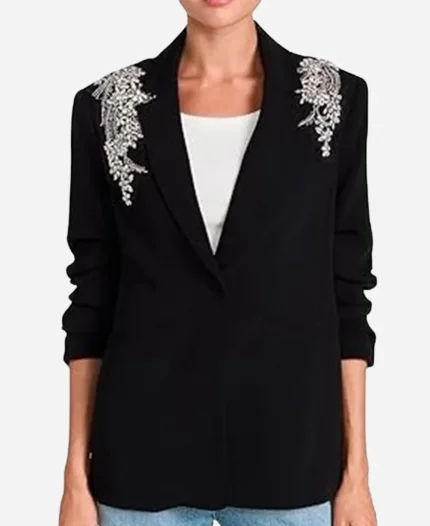 Deborah Vance TV Series Hacks Season 04 Jean Smart Black Embellished Blazer