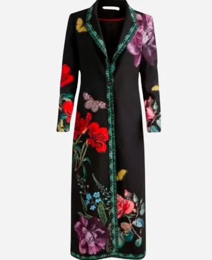 Deborah Vance TV Series Hacks Season 04 Jean Smart Floral Butterfly Print Coat