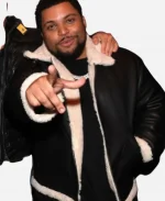 Den of Thieves 2 O’Shea Jackson Jr. Black Shearling Jacket