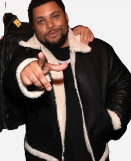 Den of Thieves 2 O’Shea Jackson Jr. Black Shearling Jacket