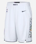 Denver Nuggets White City Edition Swingman Shorts