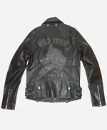 Diesel Wild Spirit Black Motorcycle Leather Jacket For Men’s