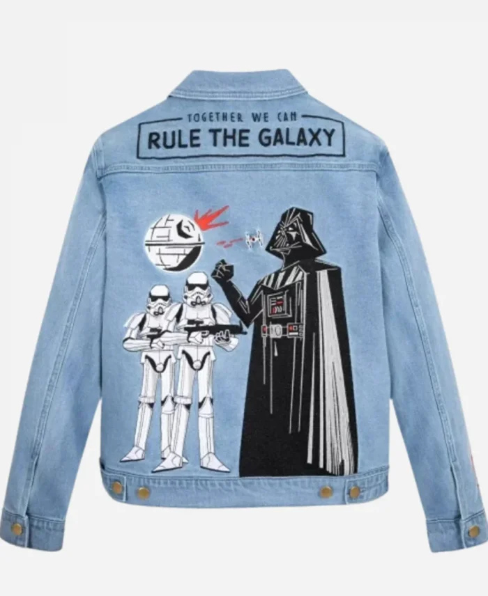 Disneyland Rule the Galaxy Star Wars Denim Blue Jacket
