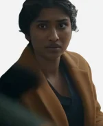 Doctor Who S15 Varada Sethu Golden Yellow Coat