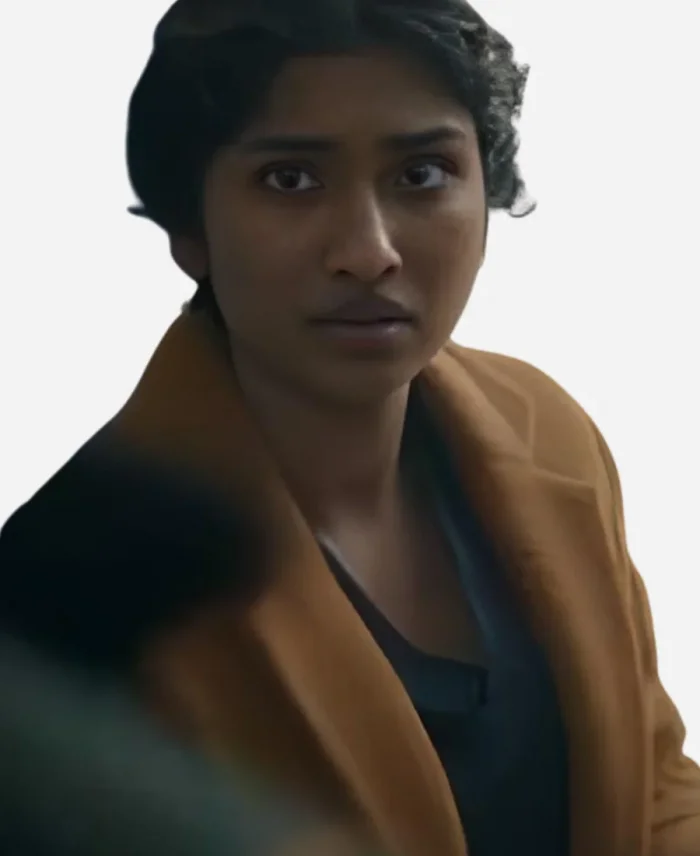 Doctor Who S15 Varada Sethu Golden Yellow Coat