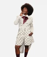 Doechii 2025 Met Gala White Tuxedo Jacket And Shorts