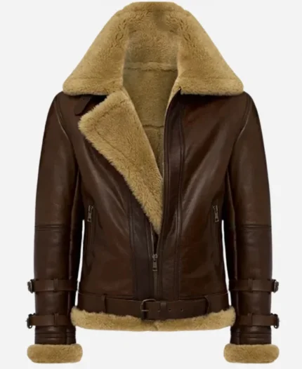 Douglas Aviator RAF SF Shearling Fur Bomber Jacket