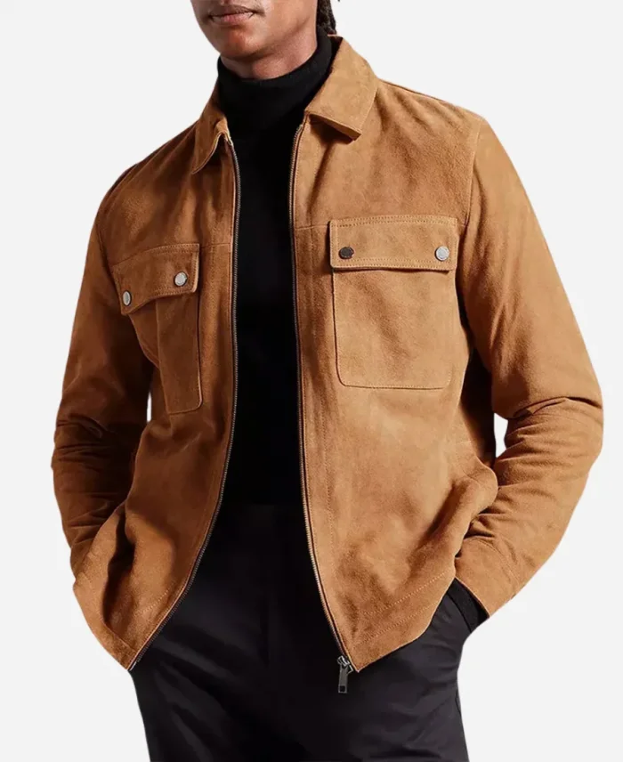 Dr. Frasier Crane Brown Leather Suede Jacket