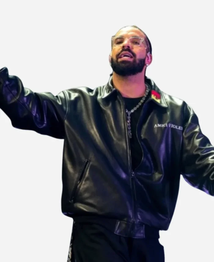 Drake Amici Violente Black Leather Jacket