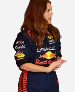 Drew Barrymore F1 Grand Prix Red Bull Jumpsuit
