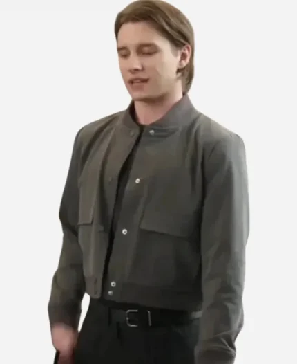 Dylan McEwan Movie Return to Office 2025 Kevin Grey Bomber Jacket