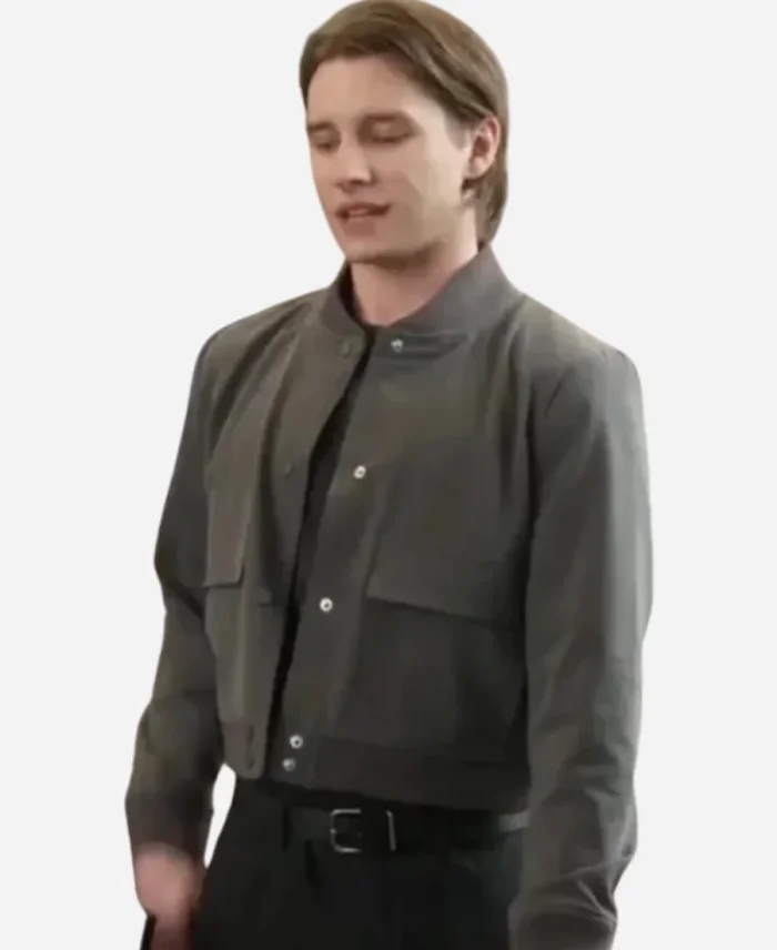 Dylan McEwan Movie Return to Office 2025 Kevin Grey Bomber Jacket