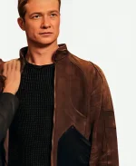 Ed Speleers Tv Series Star Trek Picard Season 03 Jack Crusher Brown Suede Leather Jacket