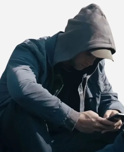 Edward Brooks TV Series Prime Target Leo Woodall Blue Hooded Jacket