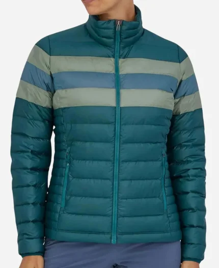 Elizabeth Tulloch Superman and Lois Lane Season 02 Green Zip Up Colorblock Puffer Parachute Jacket