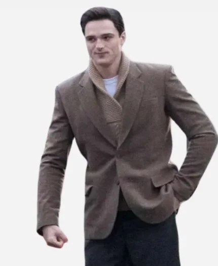 Elvis Presley Movie Priscilla 2023 Jacob Elordi Brown Wool Blazer