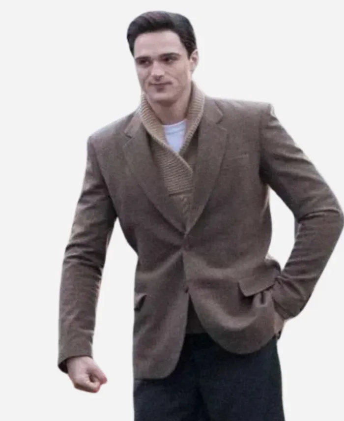 Elvis Presley Movie Priscilla 2023 Jacob Elordi Brown Wool Blazer