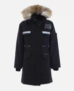 Elyse Movie The Finnish Line 2024 Nichole Sakura Black Parka Shearling Hooded Jacket