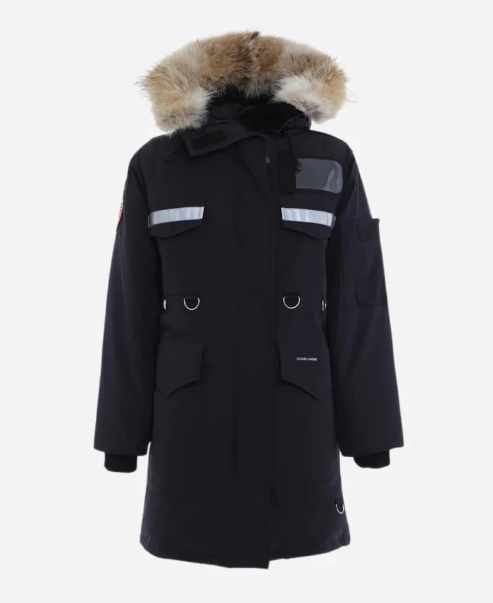 Elyse Movie The Finnish Line 2024 Nichole Sakura Black Parka Shearling Hooded Jacket