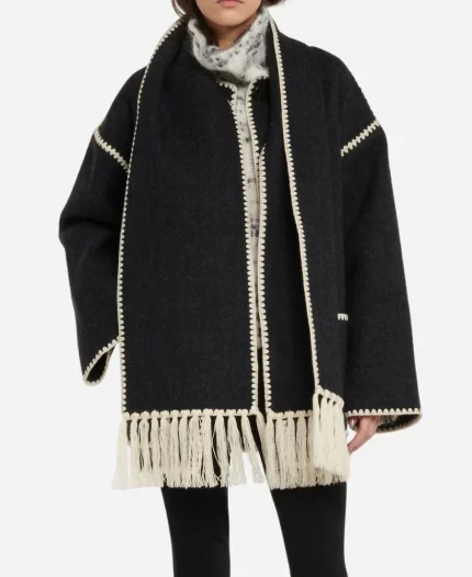 Embroidered Scarf Jacket