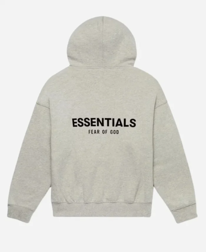 Essentials Dark Oatmeal Pullover Grey Hoodie