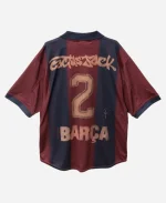 FC Barcelona Travis Scott CJ x Nike x FC Barcelona Retro 200001 Home Skeleton Jersey