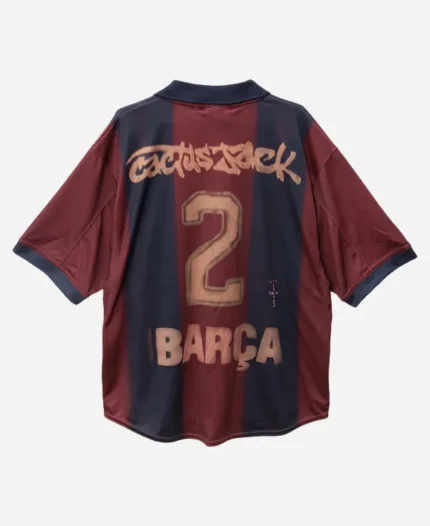 FC Barcelona Travis Scott CJ x Nike x FC Barcelona Retro 200001 Home Skeleton Jersey