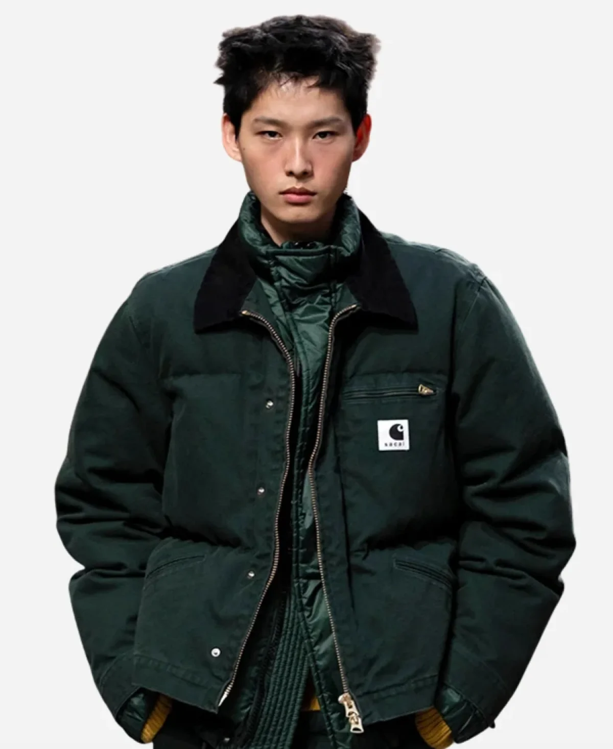 FW25 Carhartt Wip x Sacai Green Puffer Jacket