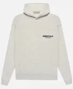 Fear Of God Essentials Light Oatmeal Pullover Grey Hoodie