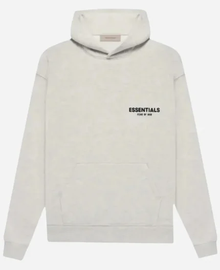 Fear Of God Essentials Light Oatmeal Pullover Grey Hoodie