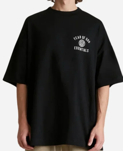 Fear of God Essentials Black University Crew Neck T-Shirt