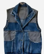 Finn Wolfhard Tv Series Stranger Things S03 Mike Wheeler Blue Denim Vest