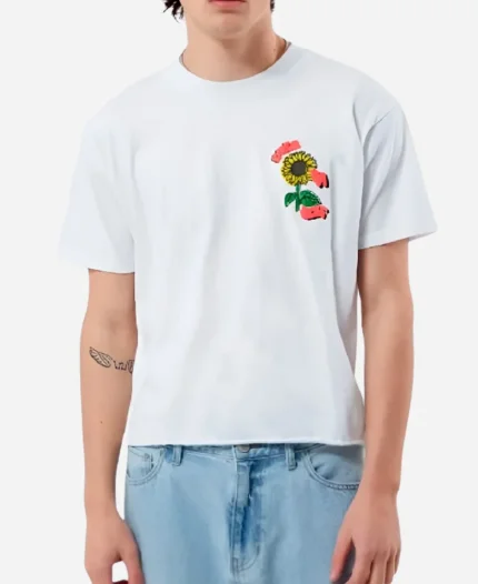 Forever S01 Justin Edwards Sunflower White T-Shirt For Sale