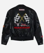 Formula 1 X Jeff Hamilton Racing Black Leather Jacket