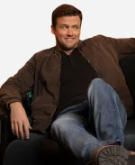 Frasier 2023 Freddy Crane Brown Bomber Jacket