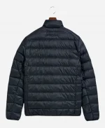 Gant Light Down Blue Puffer Zipper Jacket For Sale
