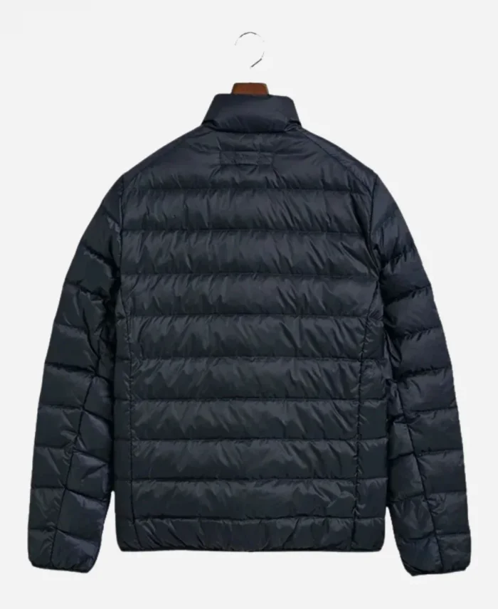 Gant Light Down Blue Puffer Zipper Jacket For Sale