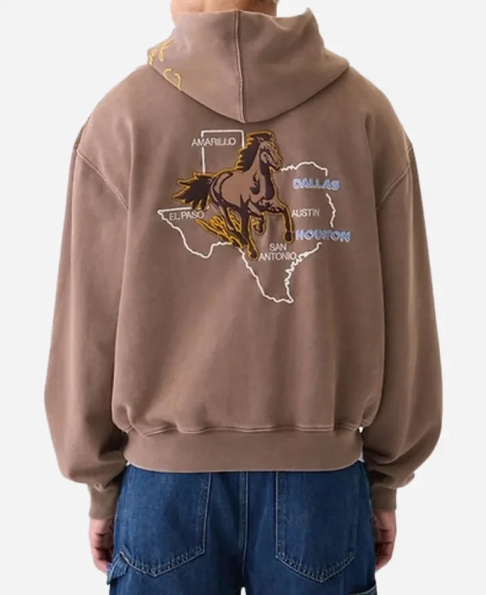 Gap Texas Logo Oversized Brown Hoodie