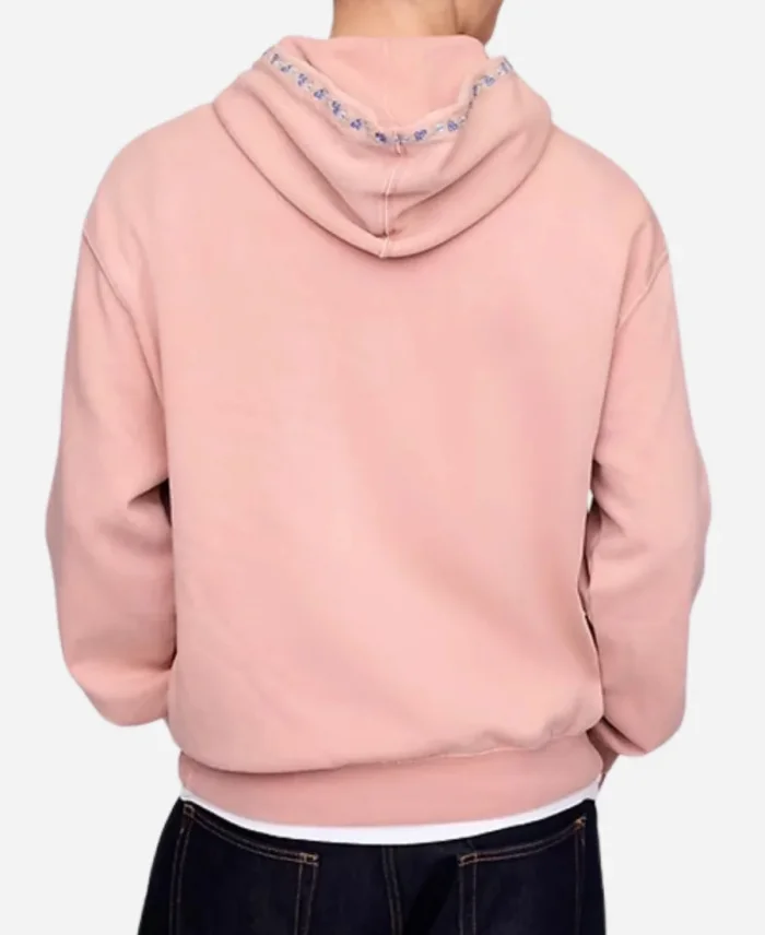 Gap VintageSoft Oversized Logo Pink Pullover Hoodie