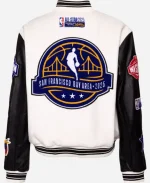 Golden State Warriors 2025 NBA All Star Blue And White Wool Varsity Jacket