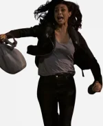 Greenland 2025 Morena Baccarin Biker Jacket